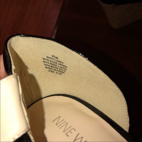 Nine West Black Patent Leather Wedges - Picture 5 of 6